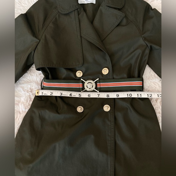 Young Versace Military Green Girls Jacket - Picture 10 of 10